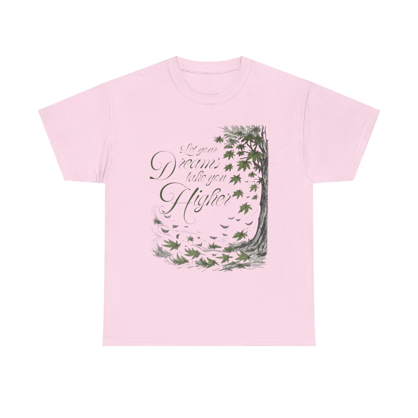Falling Maple Leaves Tree Tee | Inspirational Script Quote Shirt