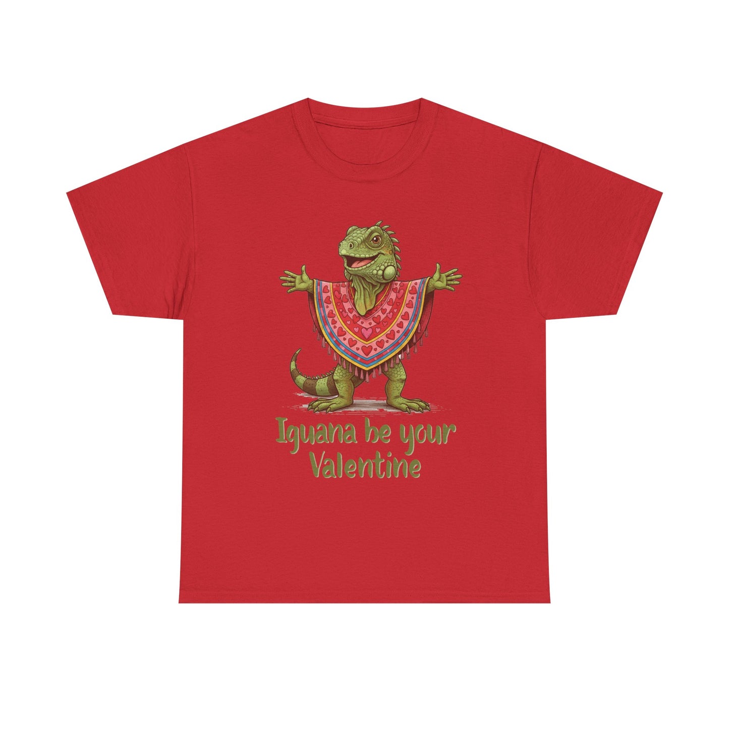 Valentines Day ! "Iguana be your Valentine" Tee | Happy Iguana in Heart Poncho | Valentines Gift