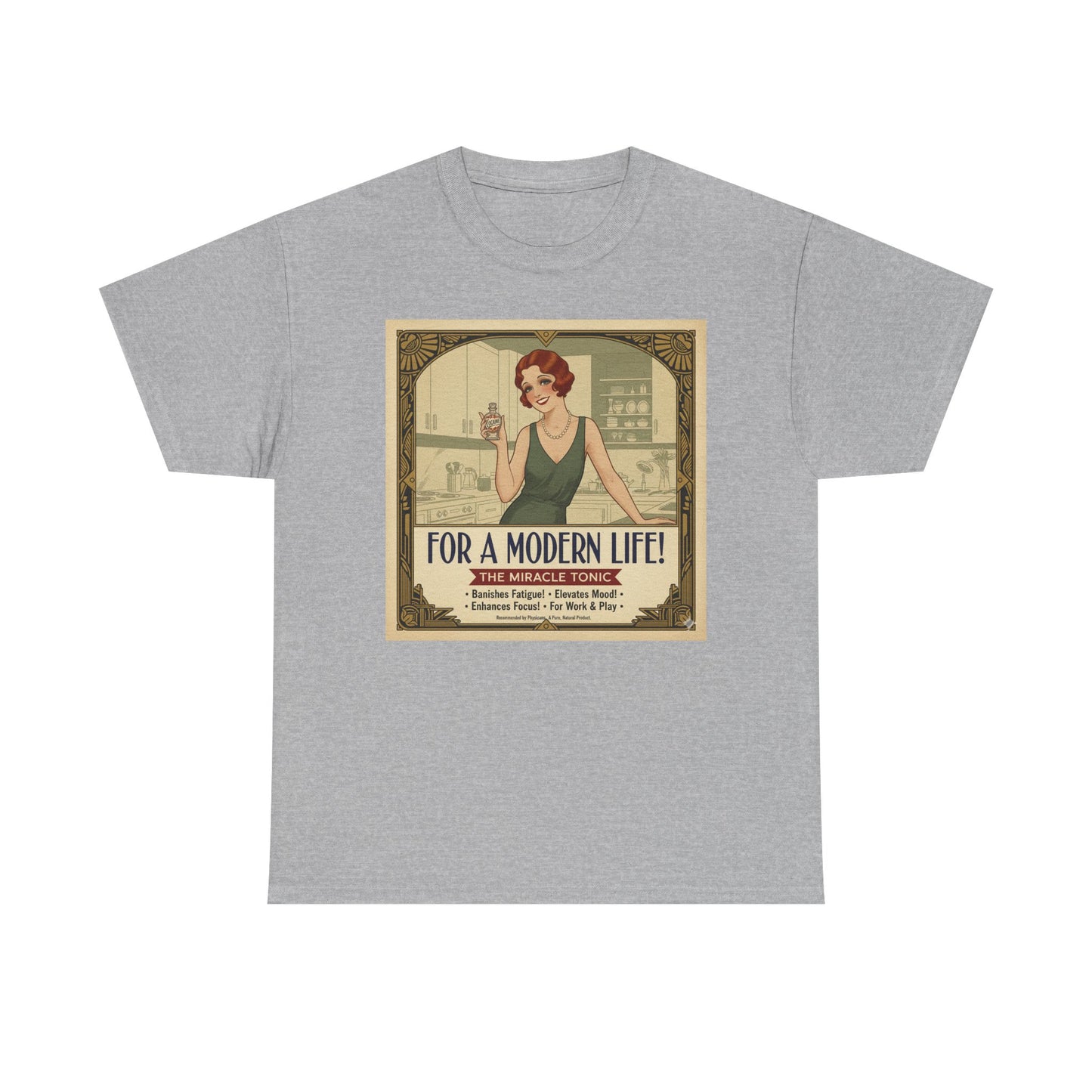 For a Modern Life! Cocaine Vintage ad graphic Tee | Retro 1920s illustration