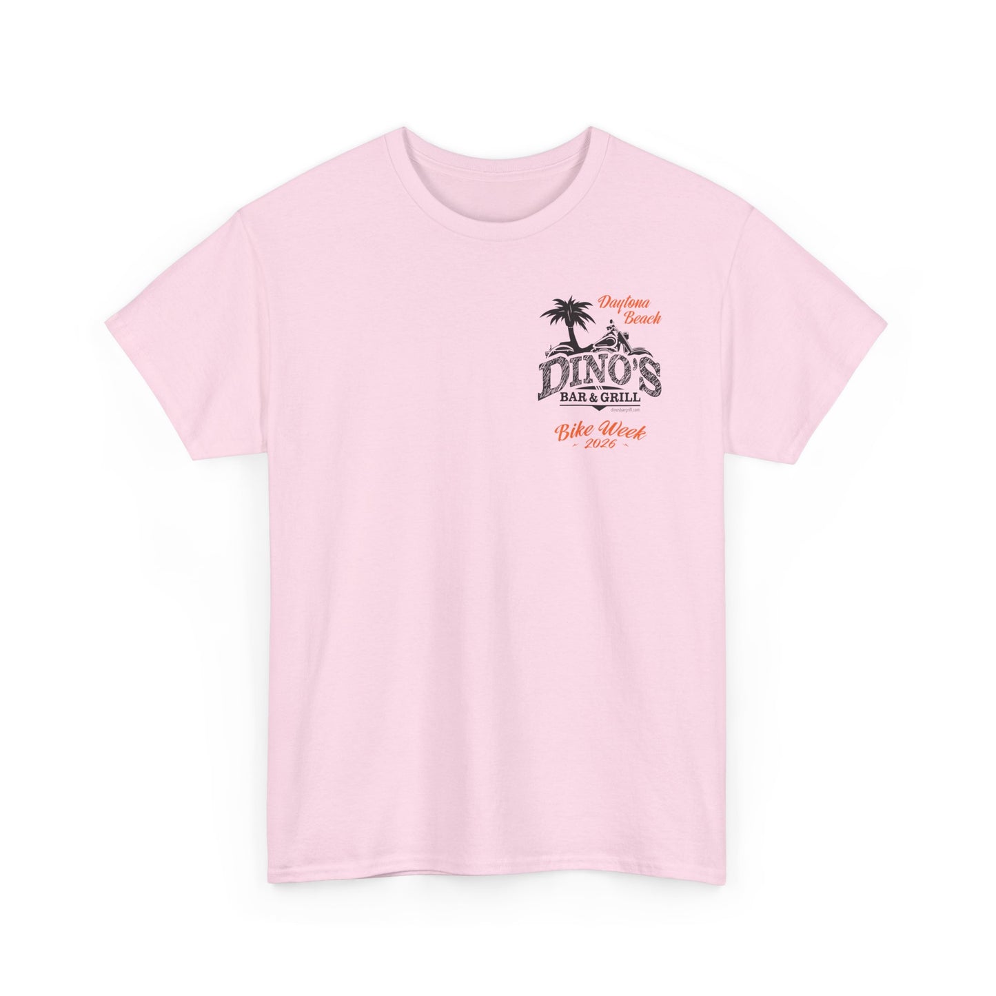 2-Sided T‑Shirt | Bike Week 2026 | Dino's Bar & Grill | Daytona Beach