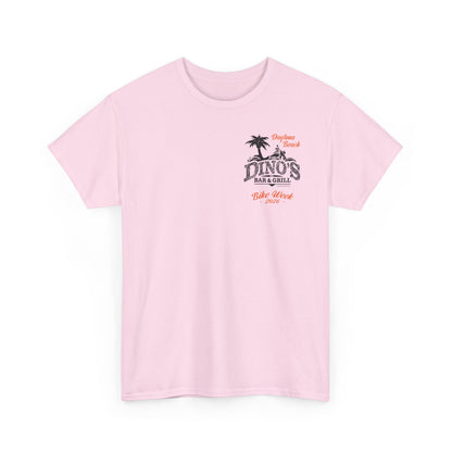 2-Sided T‑Shirt | Bike Week 2026 | Dino's Bar & Grill | Daytona Beach
