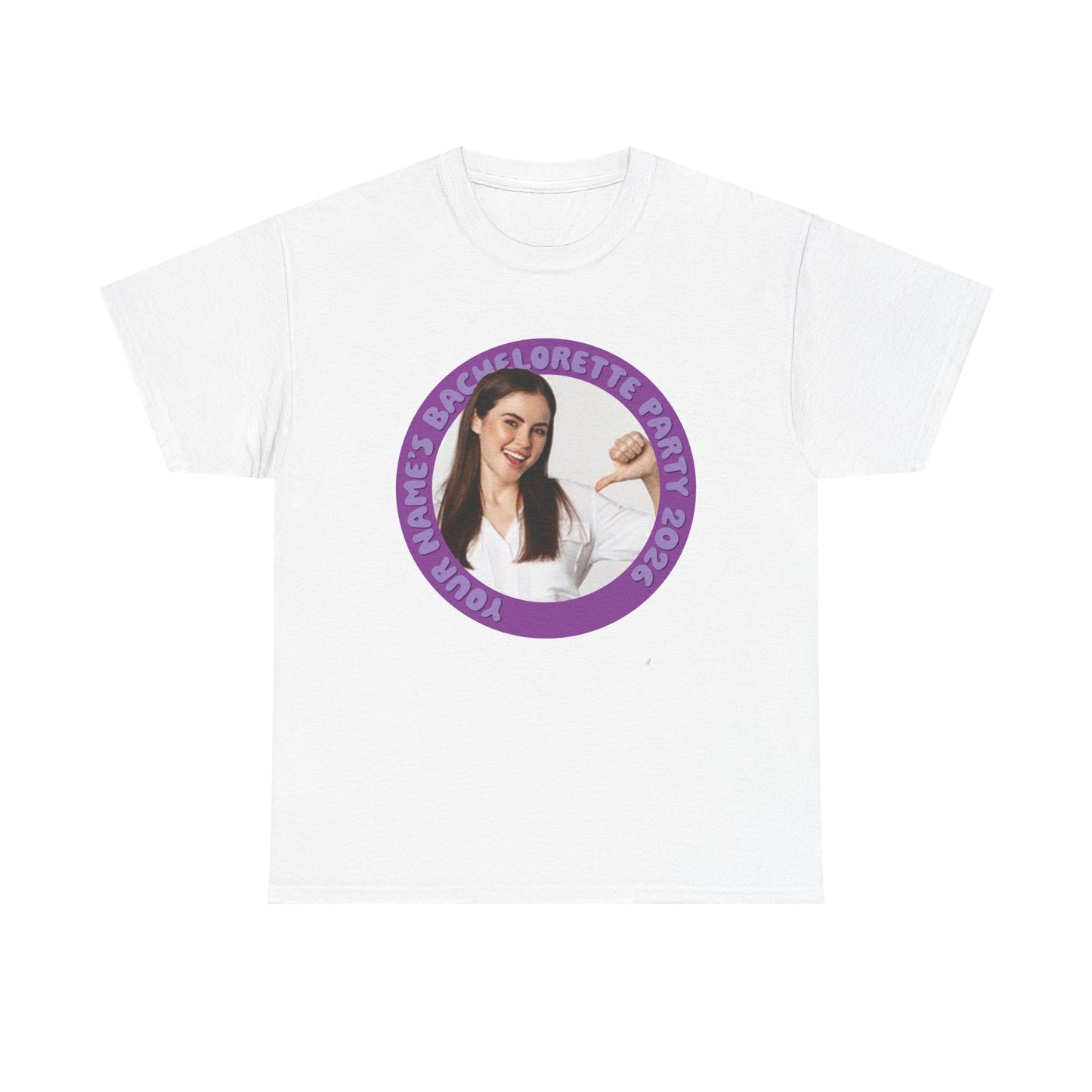 Bachelorette Party Photo Tee | Custom Photo, Name & Year Circle