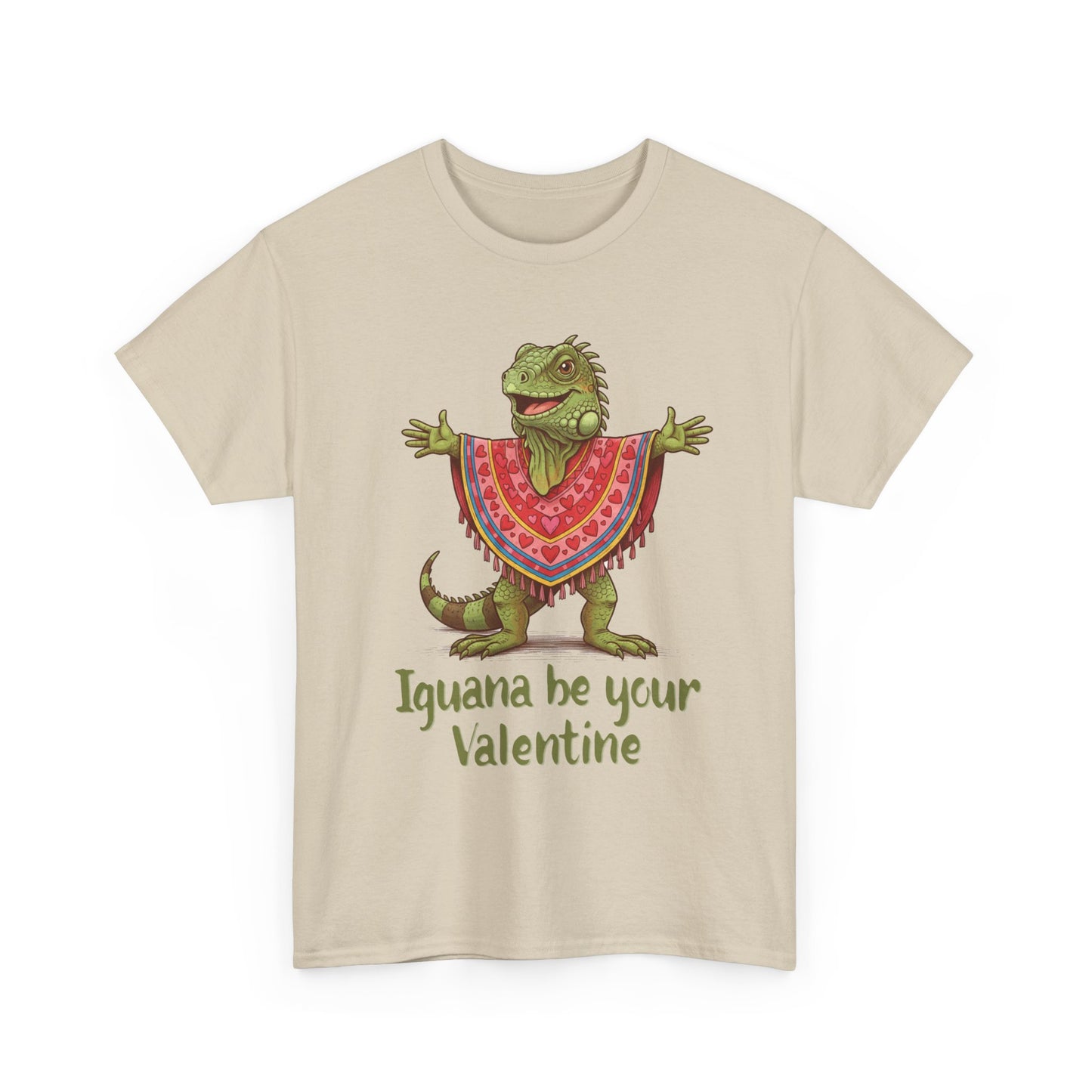 Valentines Day ! "Iguana be your Valentine" Tee | Happy Iguana in Heart Poncho | Valentines Gift