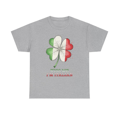 St. Patrick’s Day Kiss Me I'm Italian Shamrock T‑Shirt