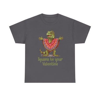 Valentines Day ! "Iguana be your Valentine" Tee | Happy Iguana in Heart Poncho | Valentines Gift