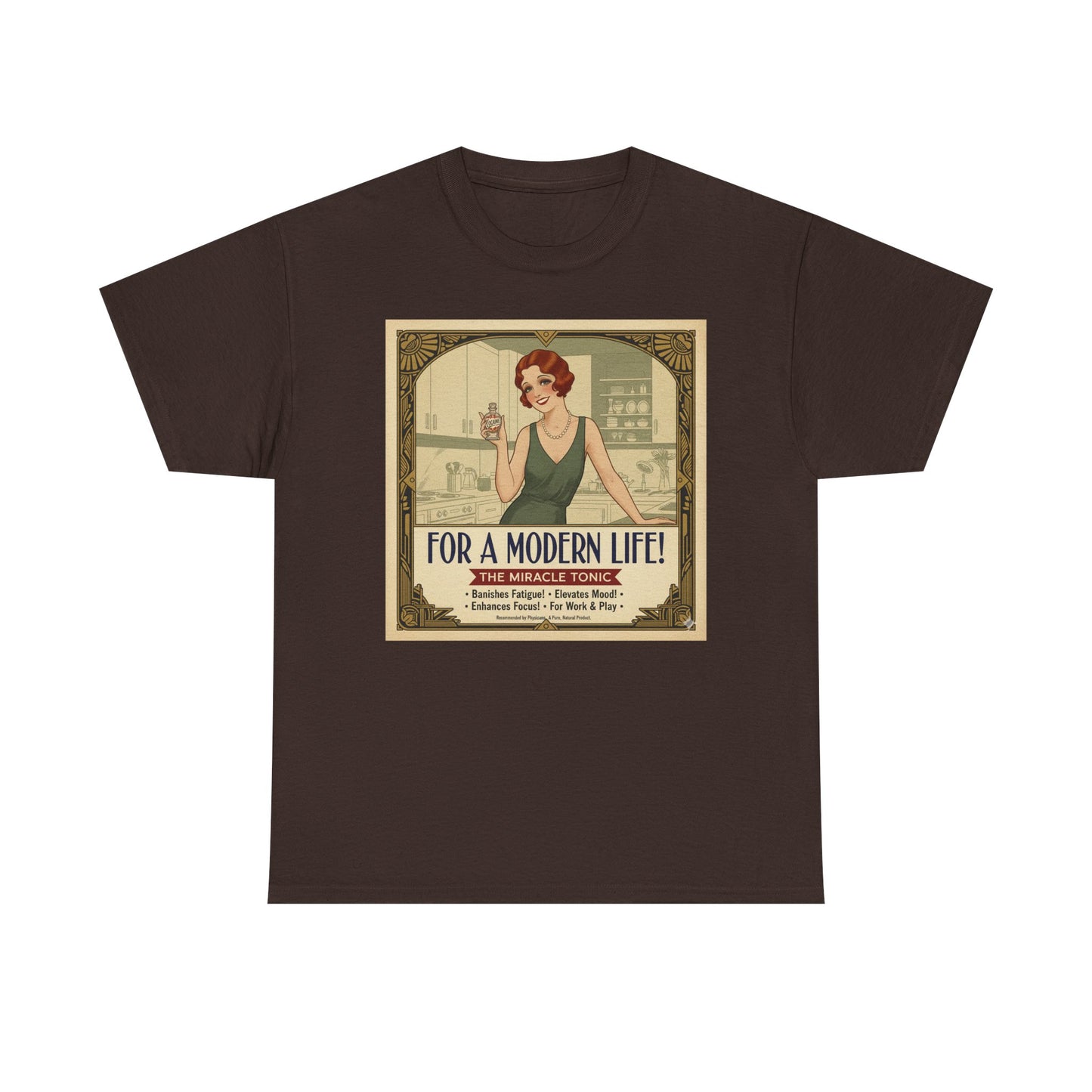 For a Modern Life! Cocaine Vintage ad graphic Tee | Retro 1920s illustration