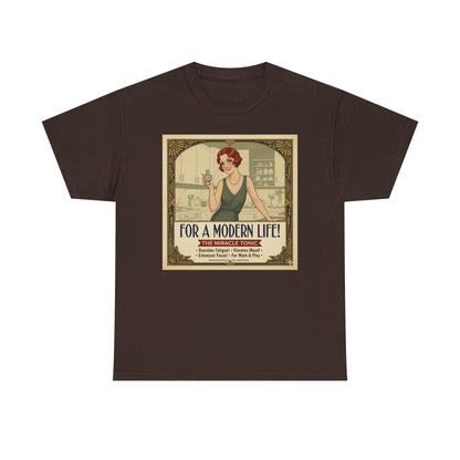 For a Modern Life! Cocaine Vintage ad graphic Tee | Retro 1920s illustration