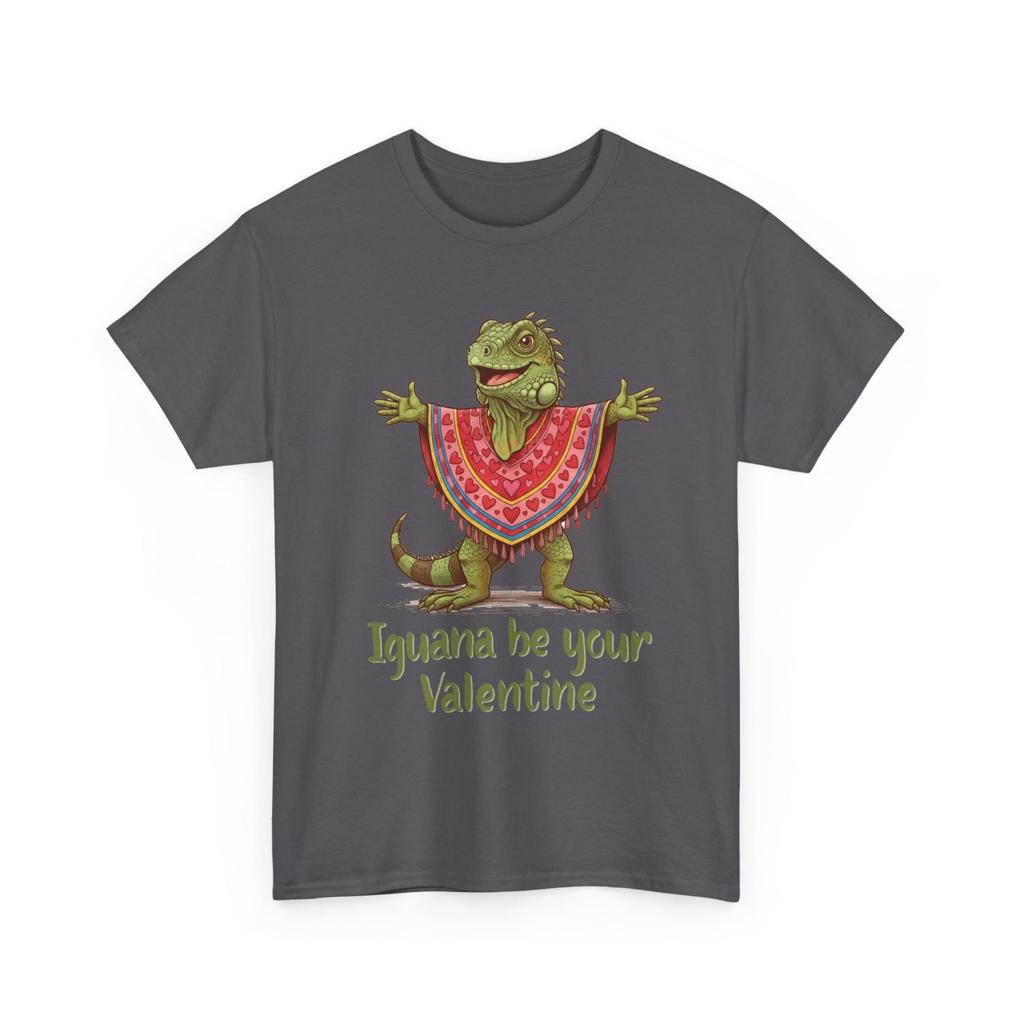 Valentines Day ! "Iguana be your Valentine" Tee | Happy Iguana in Heart Poncho | Valentines Gift