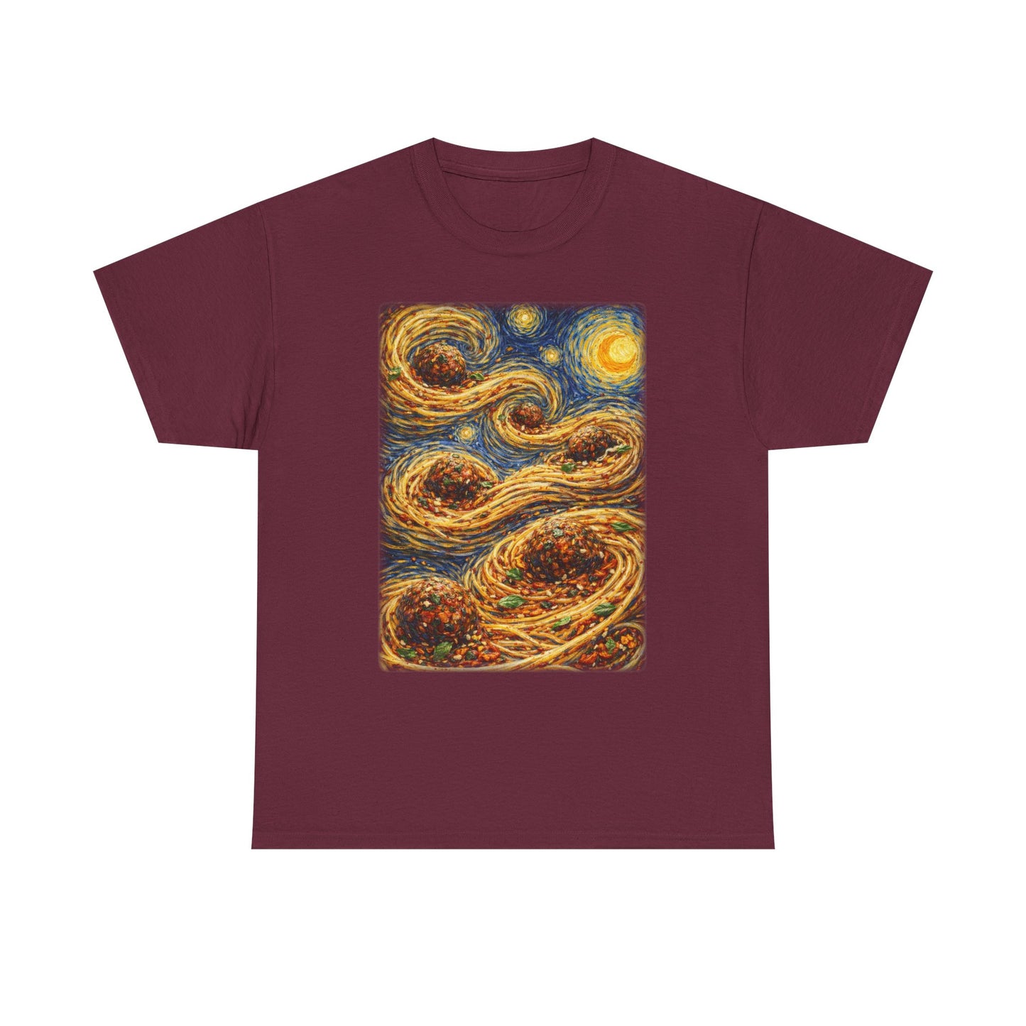 Spaghetti Night Van Gogh Inspired Swirl Tee |  Starry Night Sky Art