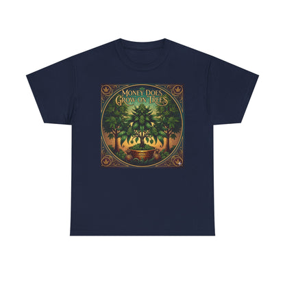 Money Does Grow On TreesMarijuana  tee | vintage cannabis money tree illustration