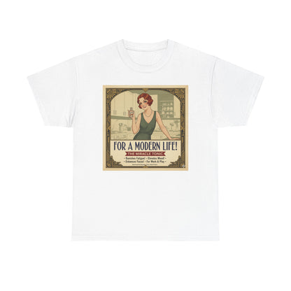 For a Modern Life! Cocaine Vintage ad graphic Tee | Retro 1920s illustration