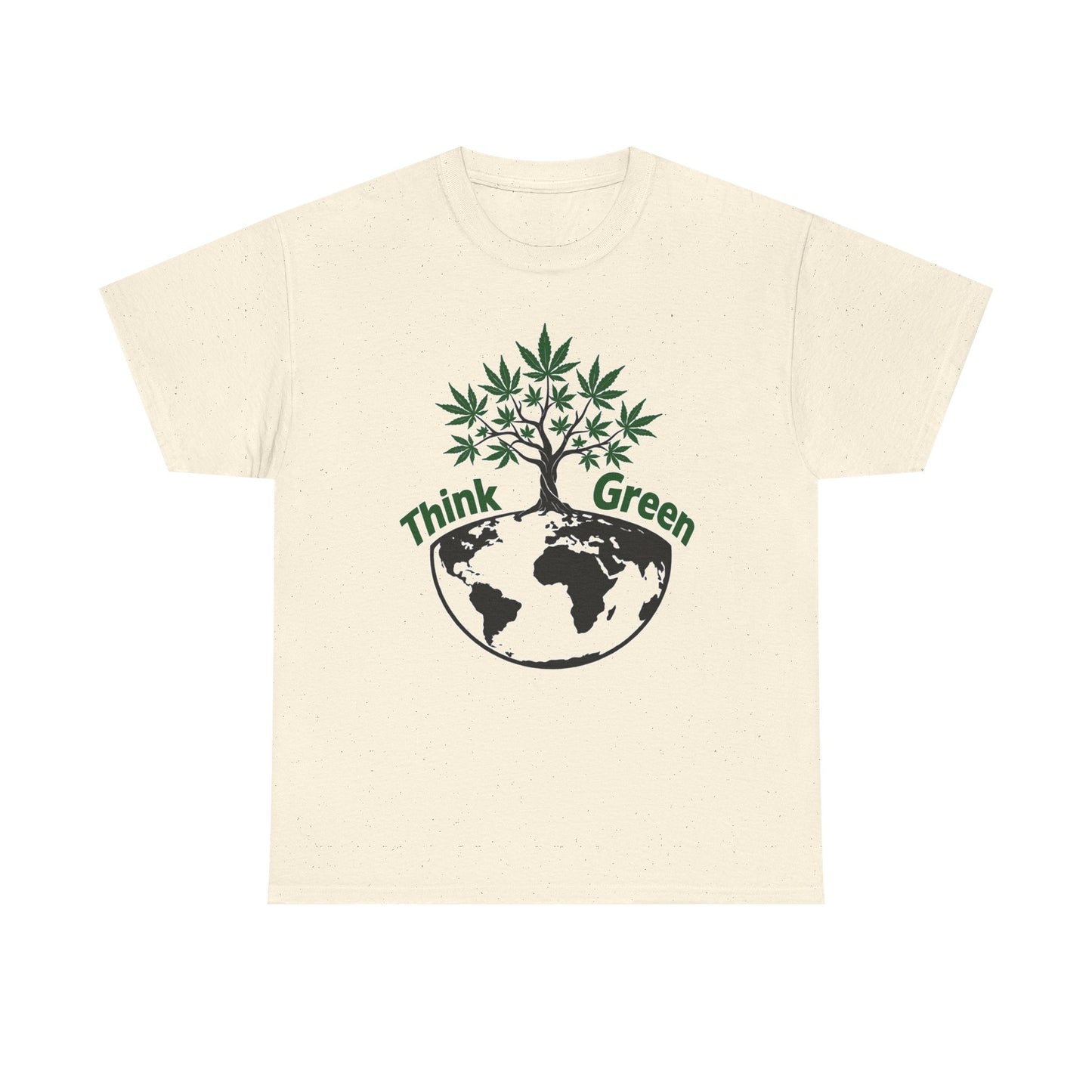 Think Green Marijuana Earth Tree T-Shirt | Environmental Graphic Tee