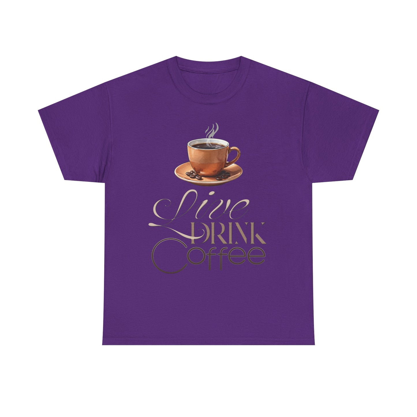 Live Drink Coffee Cup illustration Tee
