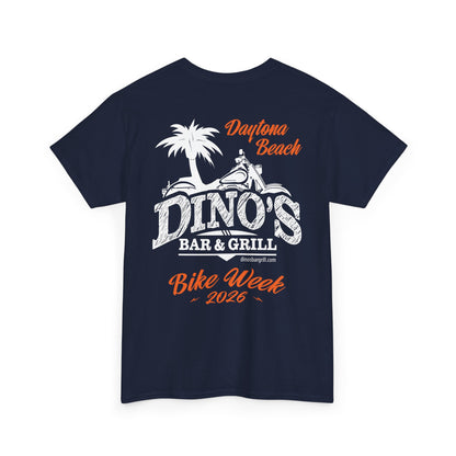 2-Sided T‑Shirt | Bike Week 2026 | Dino's Bar & Grill | Daytona Beach