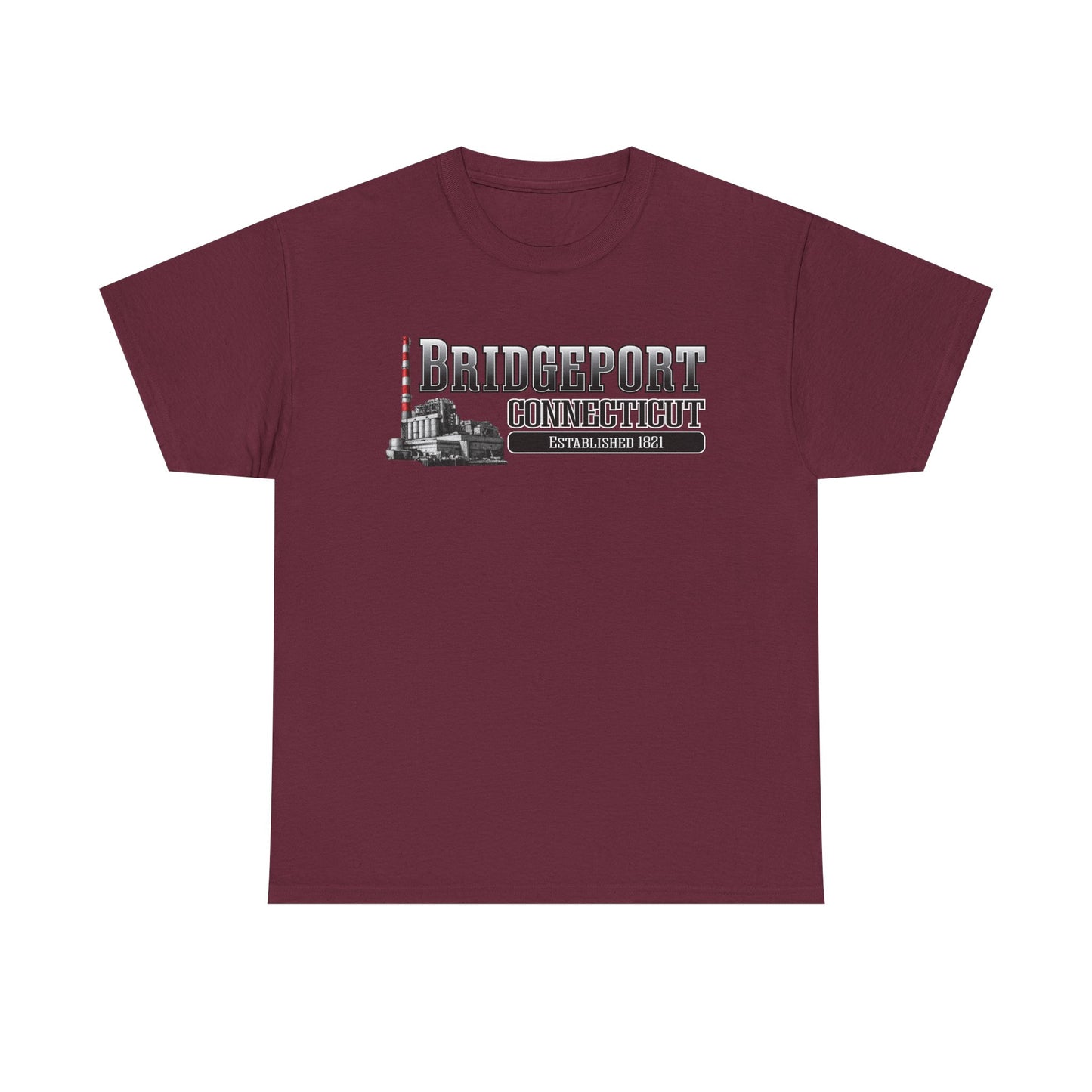 Bridgeport Connecticut Smokestack T-Shirt | Established 1821