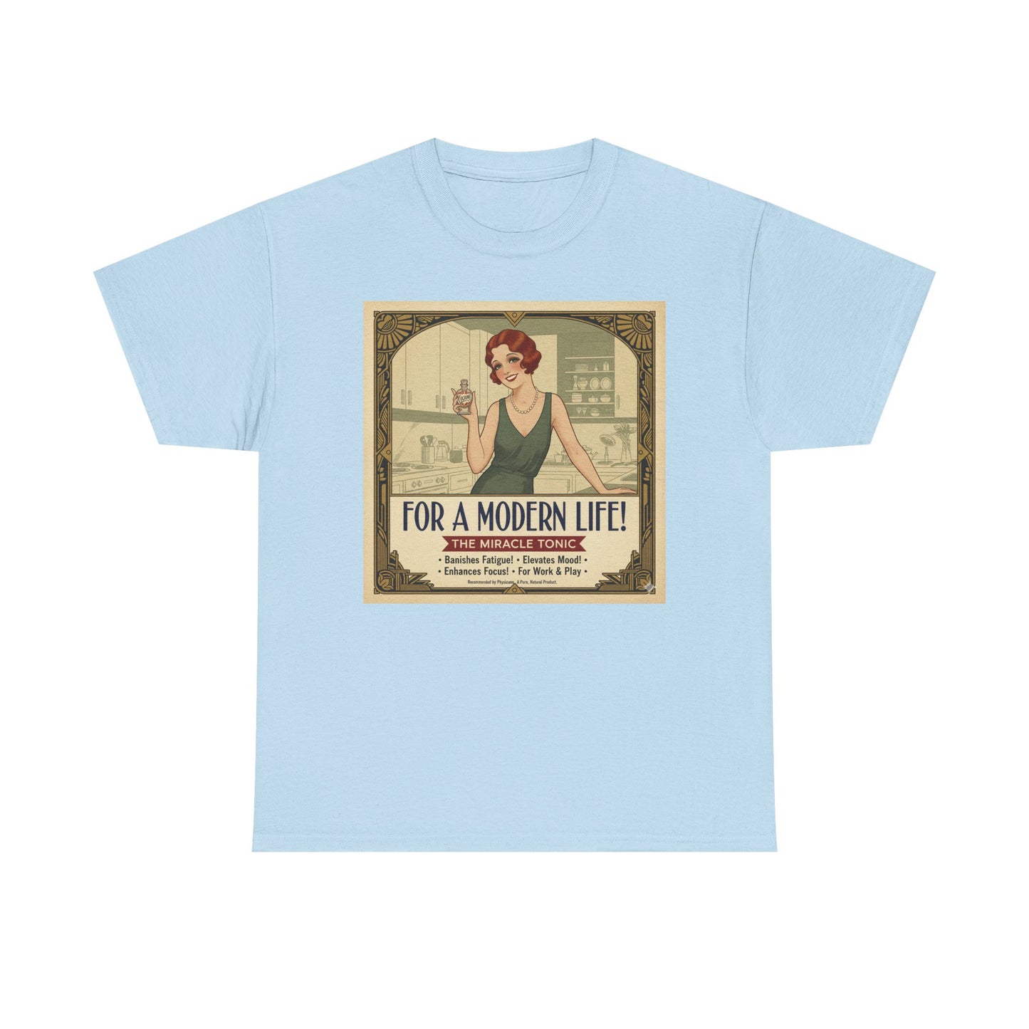 For a Modern Life! Cocaine Vintage ad graphic Tee | Retro 1920s illustration