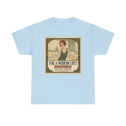 For a Modern Life! Cocaine Vintage ad graphic Tee | Retro 1920s illustration