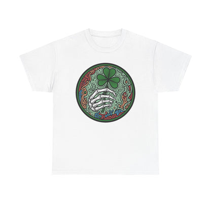 St. Patrick’s Day Skeleton Hand with Shamrock T‑Shirt