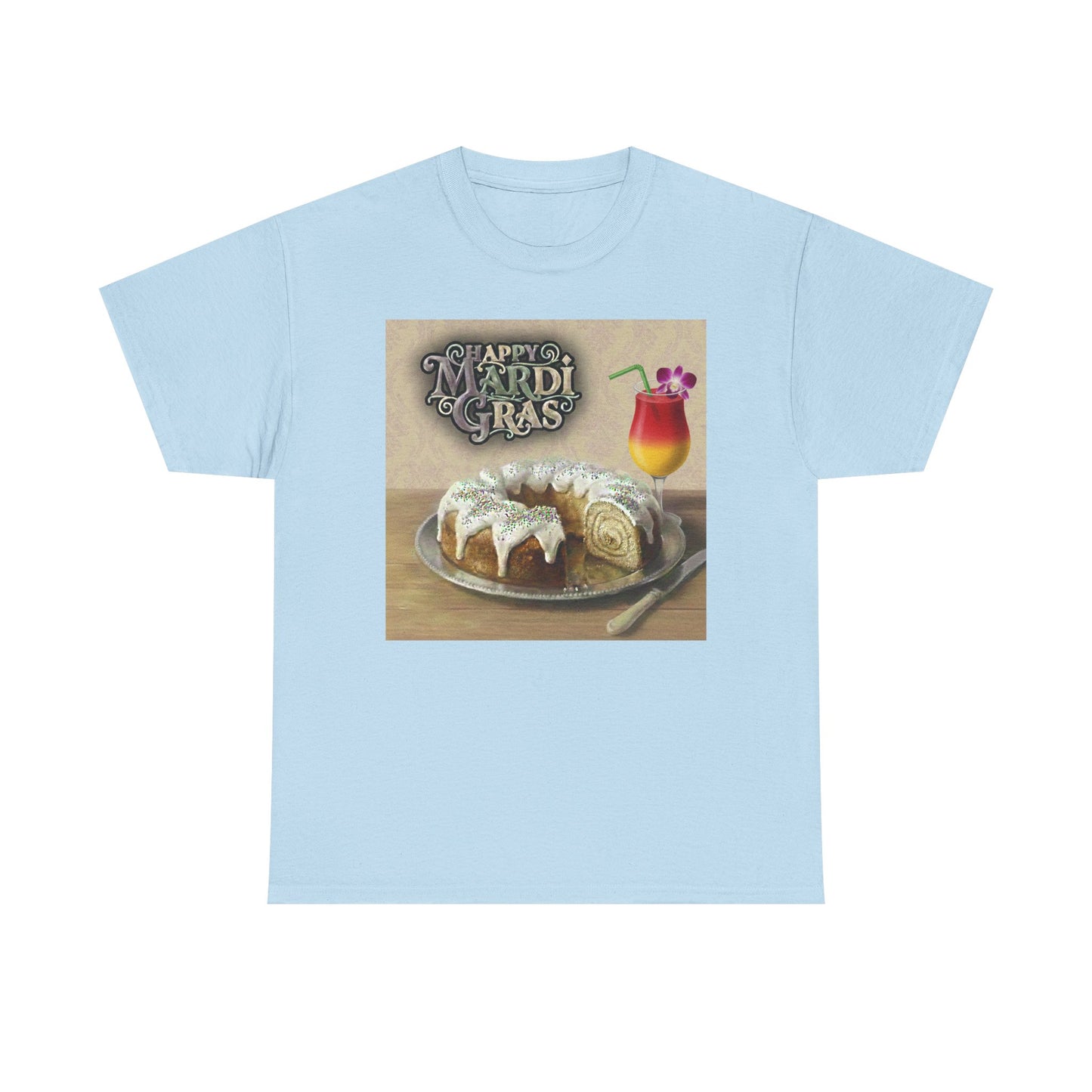 Mardi Gras King Cake and Drink | Happy Mardi Gras Fat Tuesday