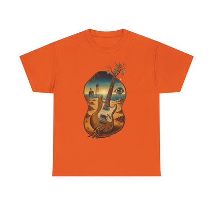 Surreal Desert Guitar Tee | Acoustic Guitar, Desert Landscape
