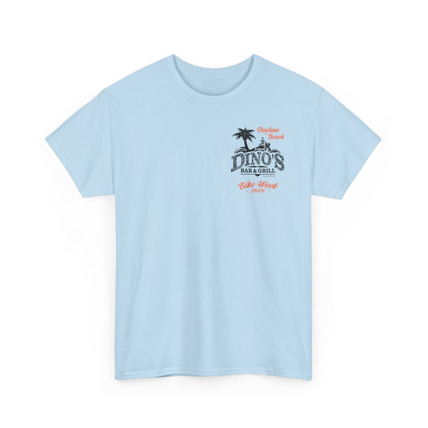 2-Sided T‑Shirt | Bike Week 2026 | Dino's Bar & Grill | Daytona Beach