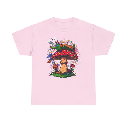 Psychedelic Mushroom Illustration Tee | Trippy Toadstool Graphic T-Shirt