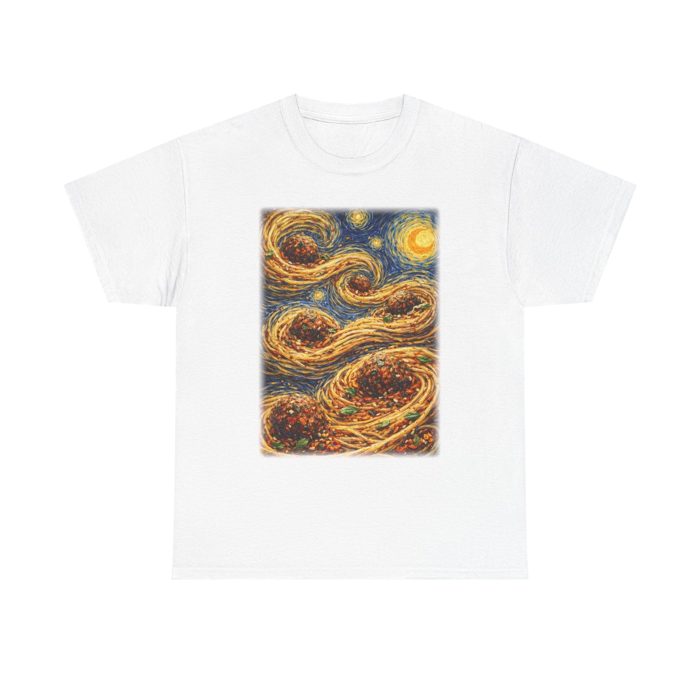 Spaghetti Night Van Gogh Inspired Swirl Tee |  Starry Night Sky Art
