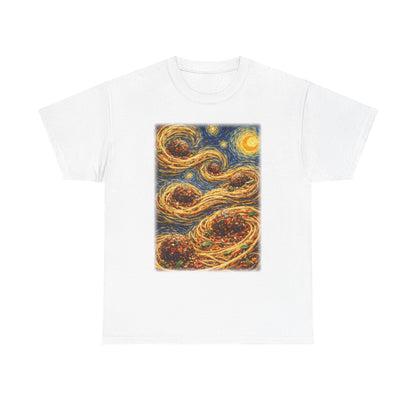 Spaghetti Night Van Gogh Inspired Swirl Tee |  Starry Night Sky Art