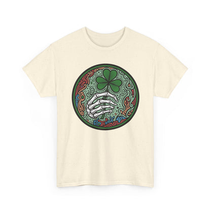 St. Patrick’s Day Skeleton Hand with Shamrock T‑Shirt