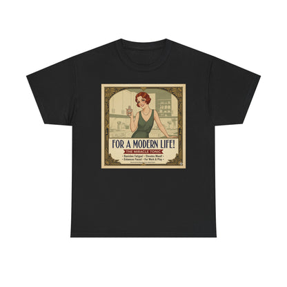 For a Modern Life! Cocaine Vintage ad graphic Tee | Retro 1920s illustration