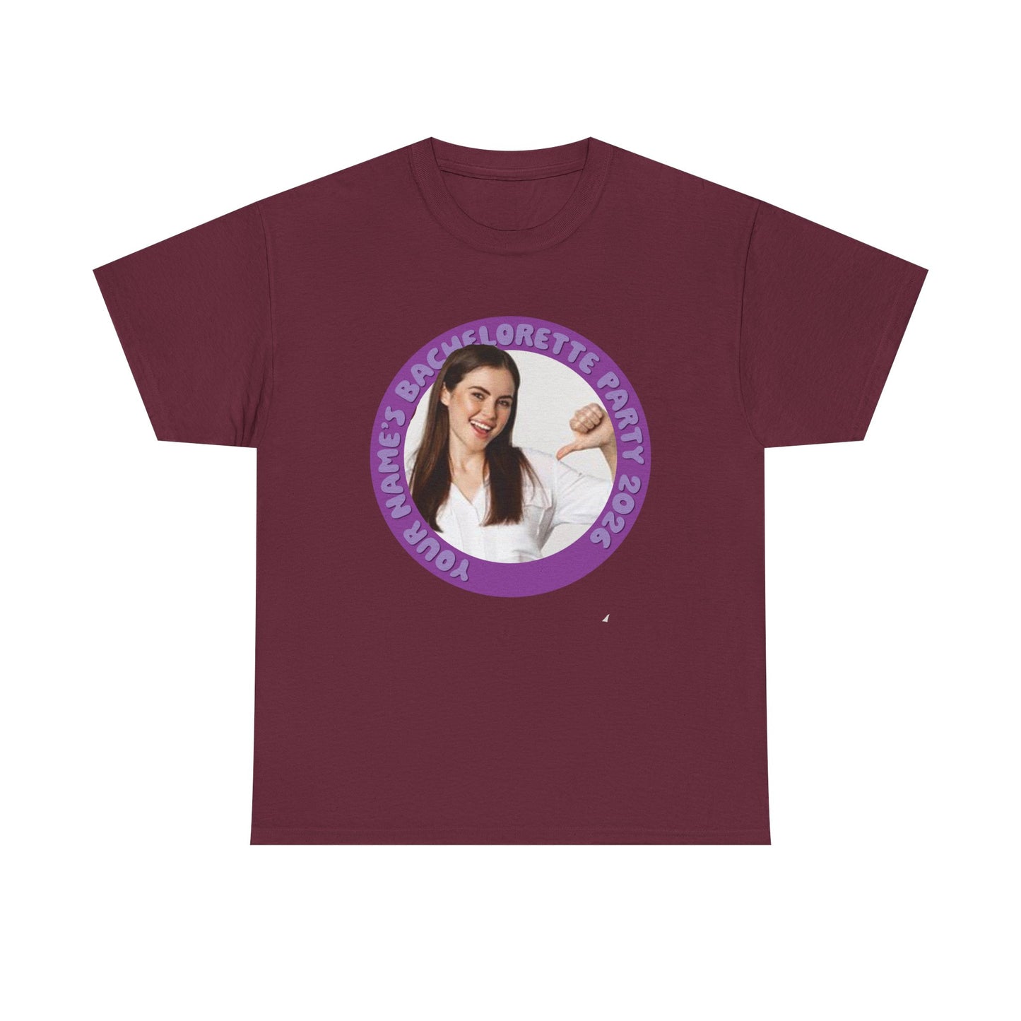 Bachelorette Party Photo Tee | Custom Photo, Name & Year Circle