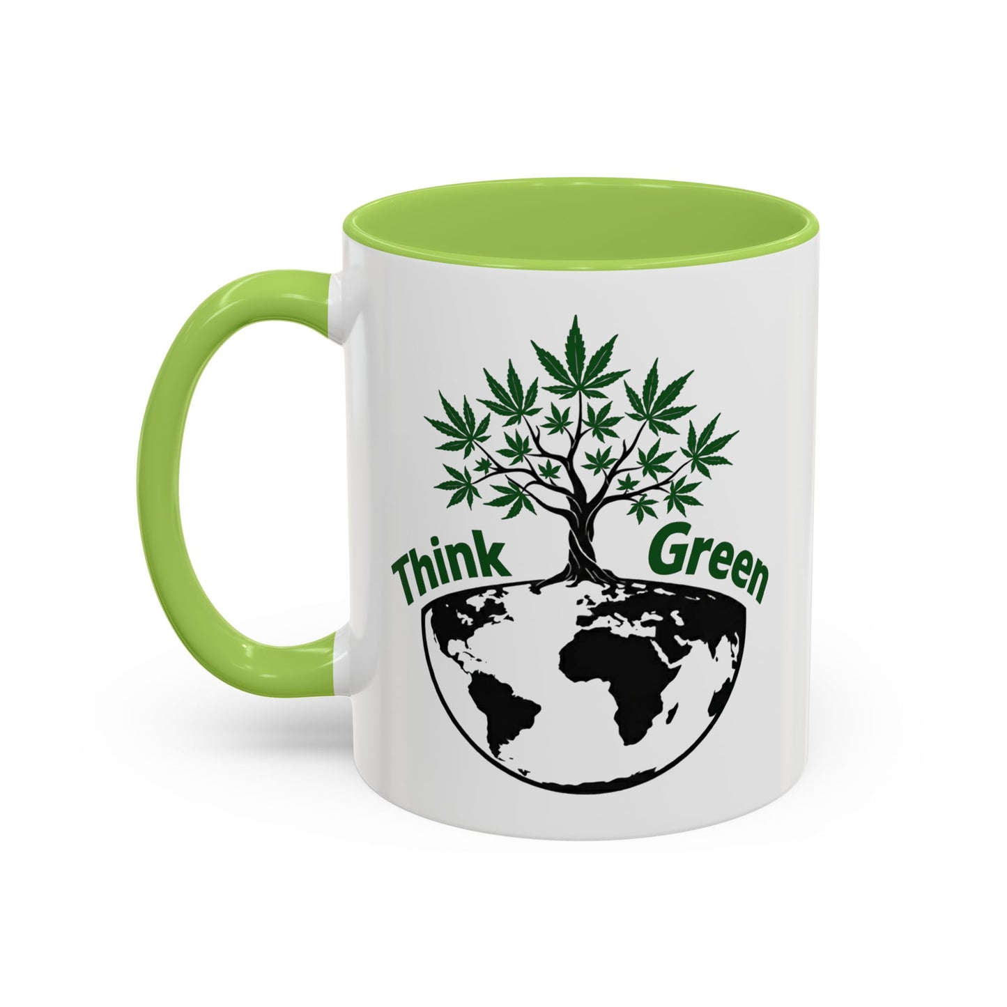 Think Green Tree Earth mug | Accent Coffee Mug 11oz 15oz