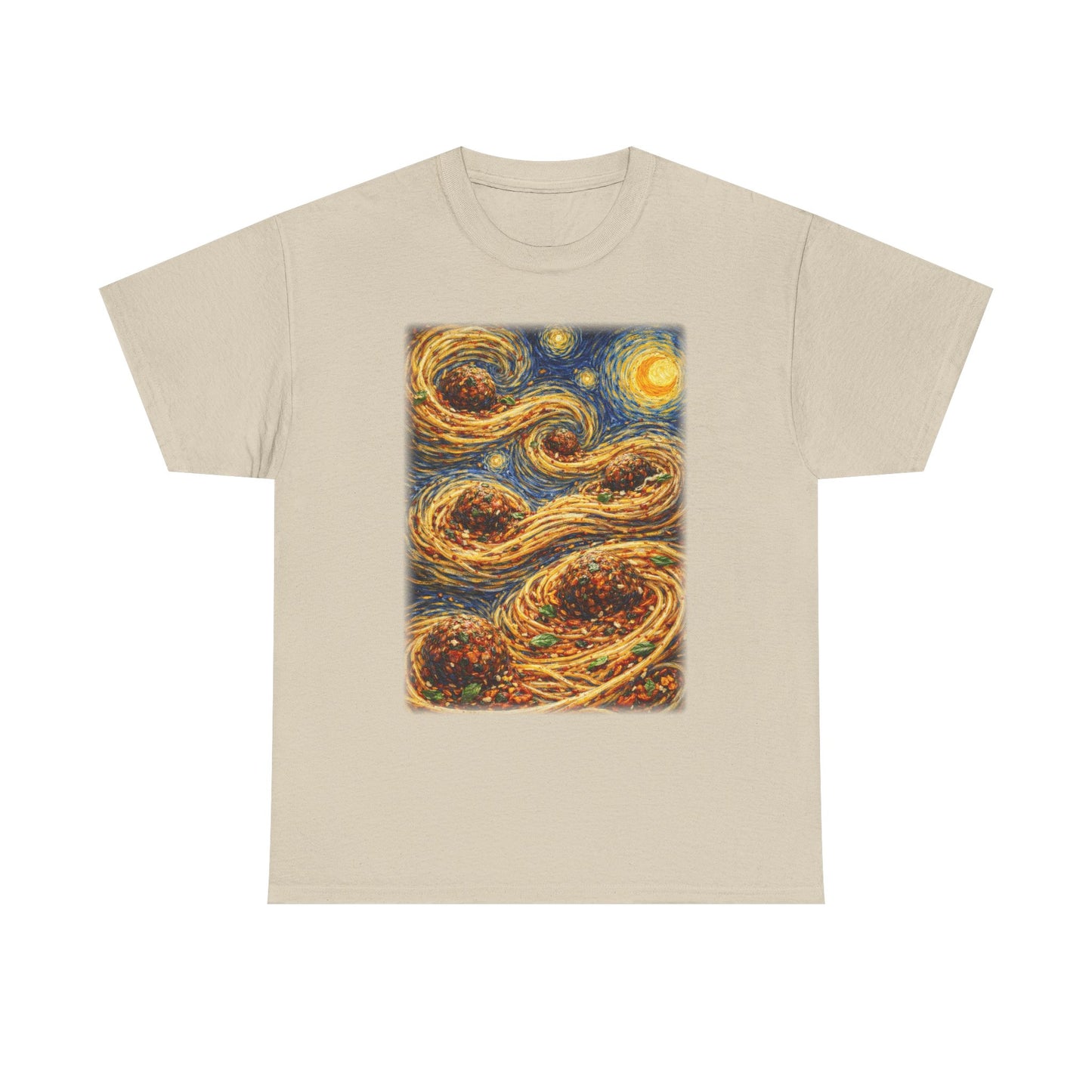 Spaghetti Night Van Gogh Inspired Swirl Tee |  Starry Night Sky Art