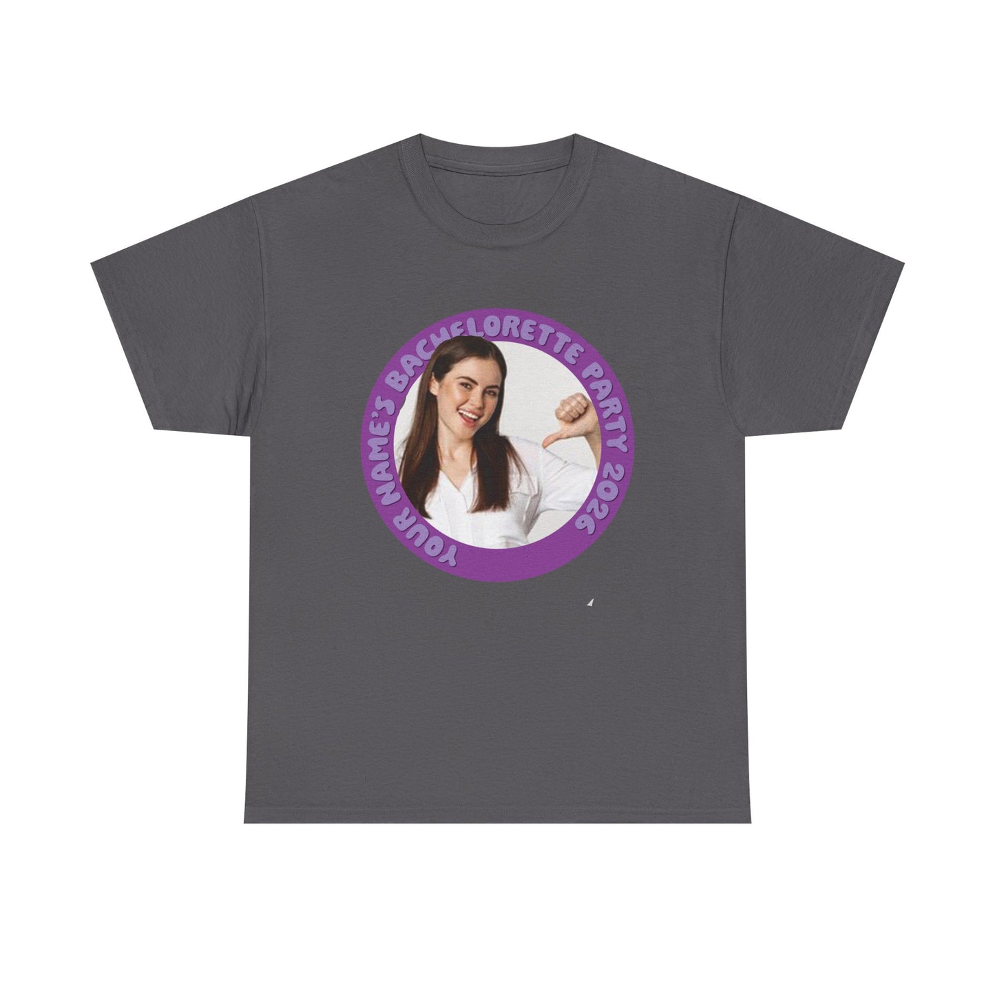 Bachelorette Party Photo Tee | Custom Photo, Name & Year Circle