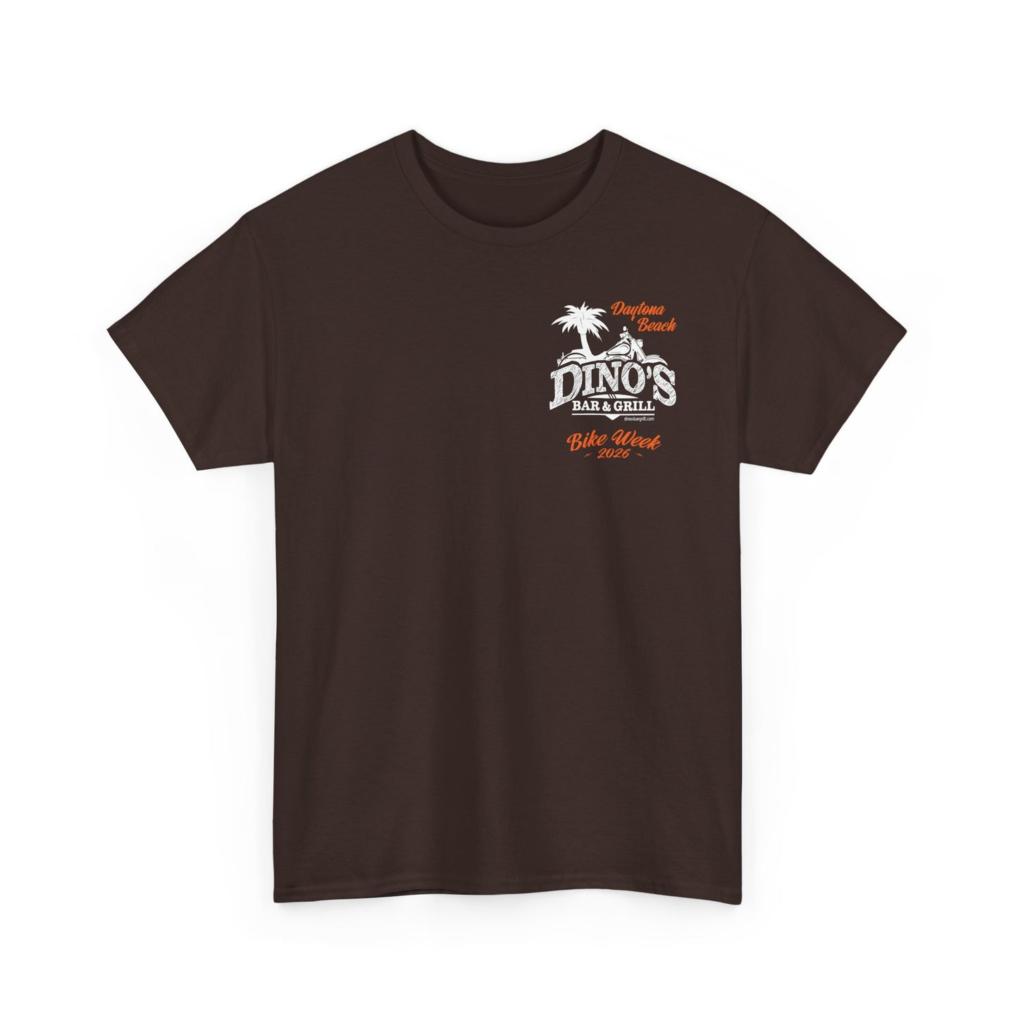 2-Sided T‑Shirt | Bike Week 2026 | Dino's Bar & Grill | Daytona Beach