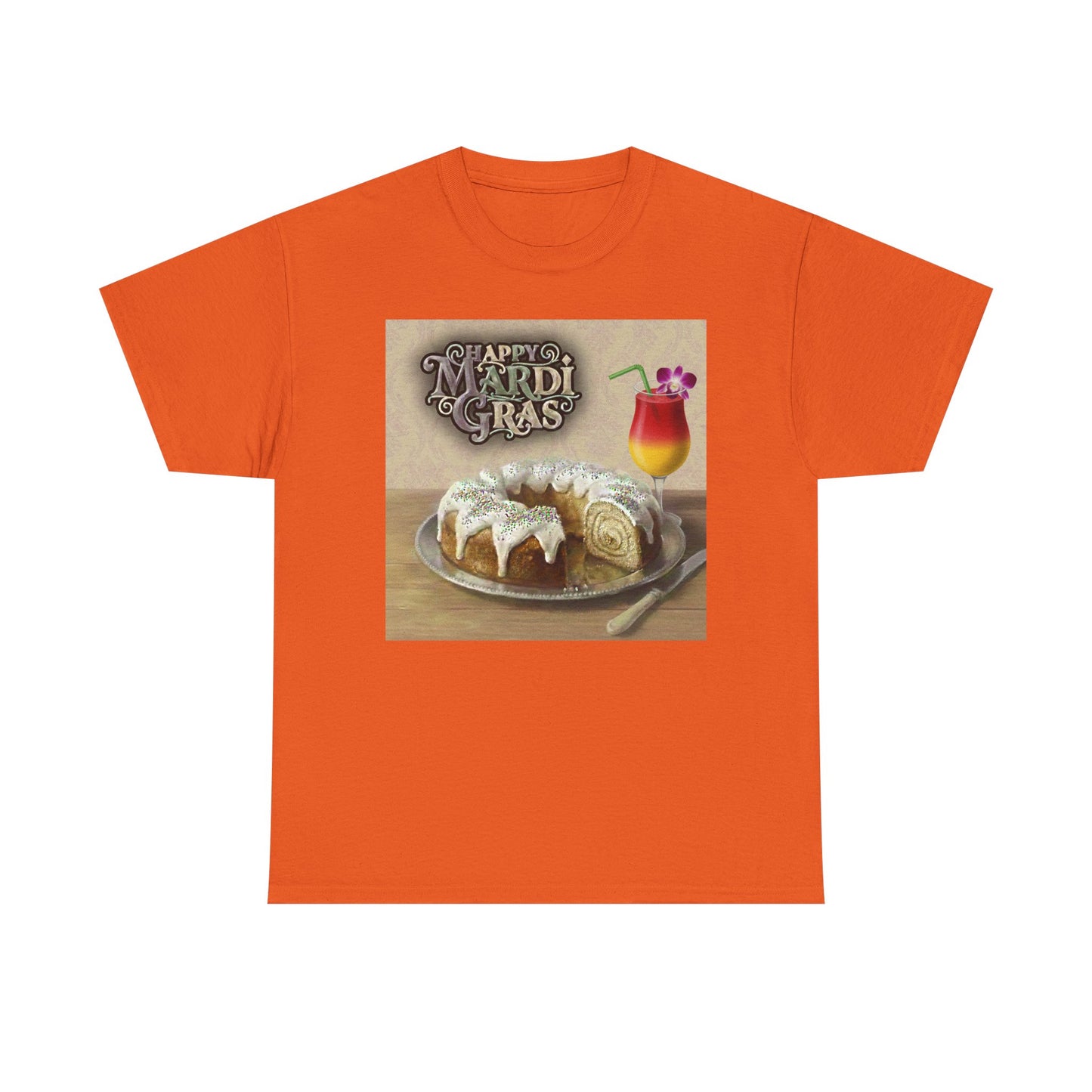 Mardi Gras King Cake and Drink | Happy Mardi Gras Fat Tuesday