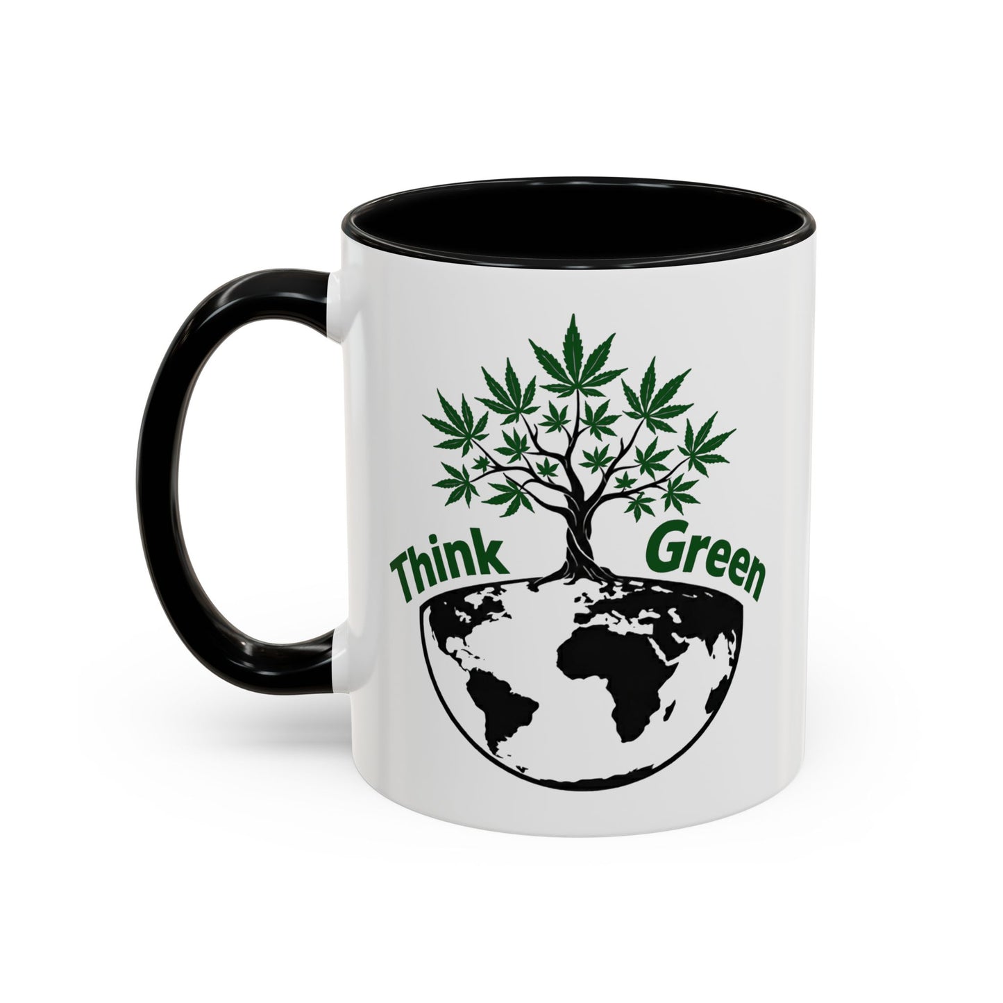 Think Green Tree Earth mug | Accent Coffee Mug 11oz 15oz
