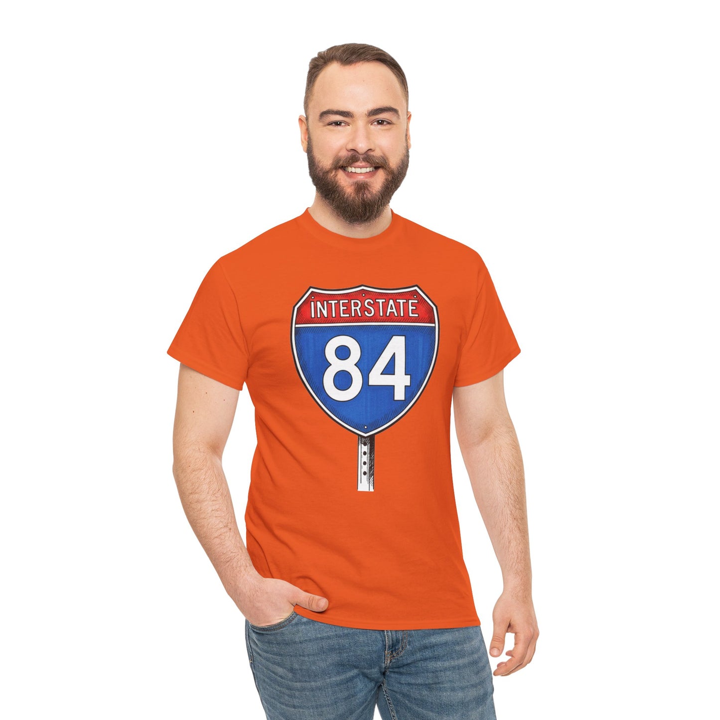 Interstate 84 Sign Tee | Vintage Urban Graphic I84 T-shirt