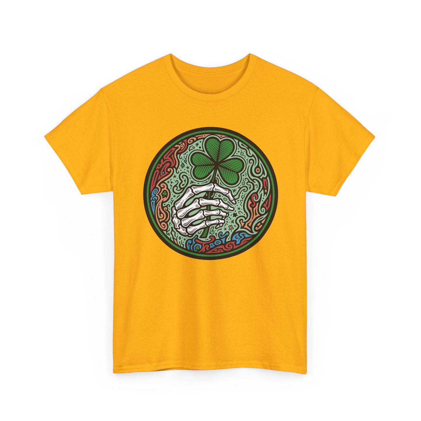 St. Patrick’s Day Skeleton Hand with Shamrock T‑Shirt