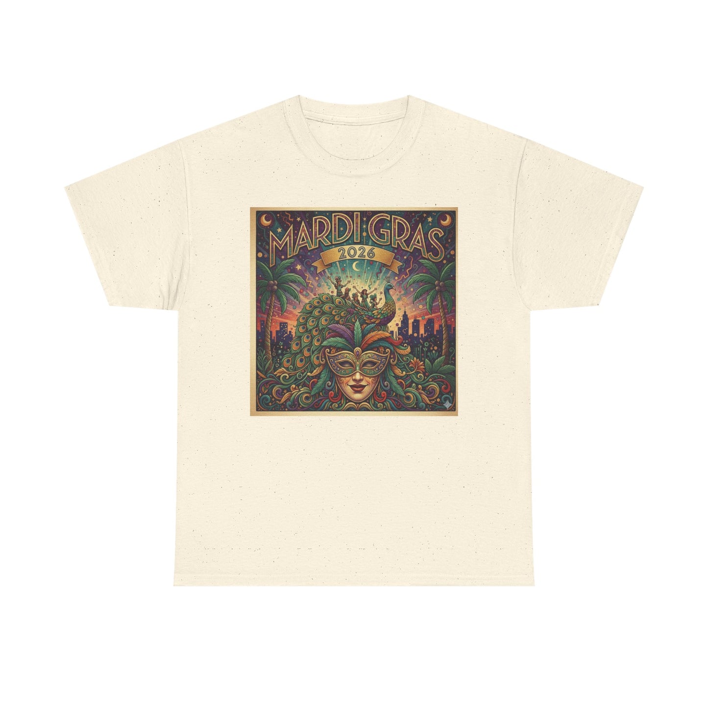 Mardi Gras 2026 | Mask Festival Tee | Fat Tuesday
