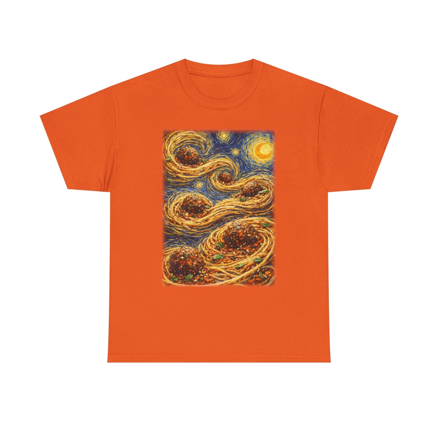 Spaghetti Night Van Gogh Inspired Swirl Tee |  Starry Night Sky Art