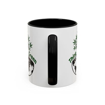 Think Green Tree Earth mug | Accent Coffee Mug 11oz 15oz