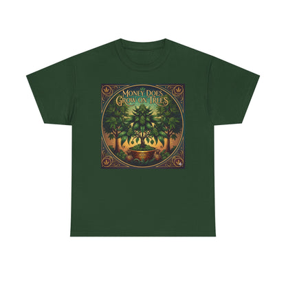Money Does Grow On TreesMarijuana  tee | vintage cannabis money tree illustration