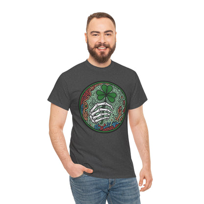 St. Patrick’s Day Skeleton Hand with Shamrock T‑Shirt