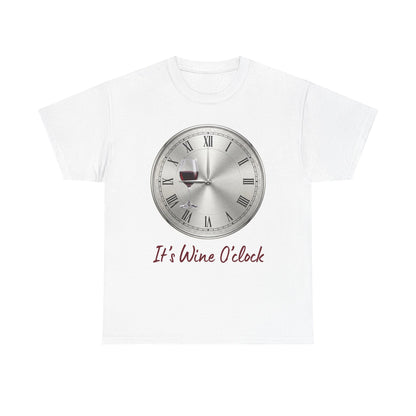 Its Wine Oclock Clockface T-Shirt | Wine Glass Graphic Tee