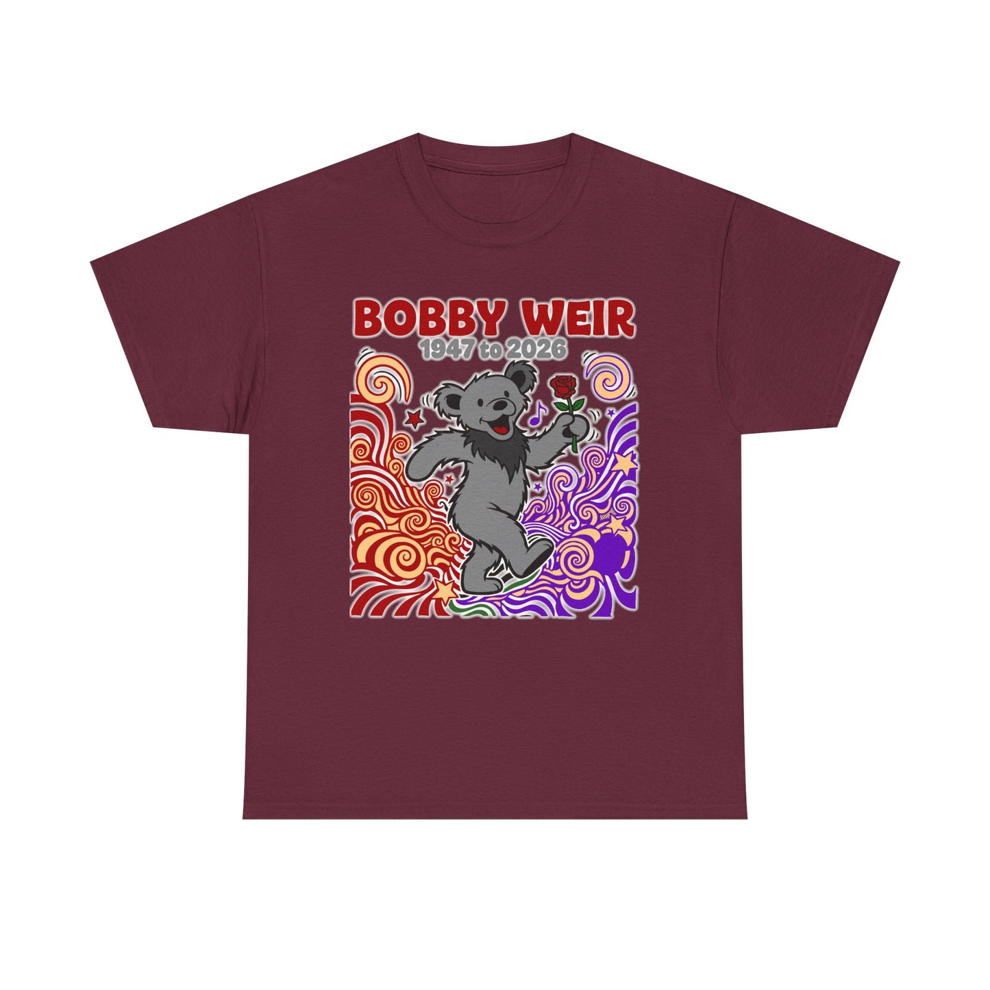 Bobby Weir Dead Bear T-Shirt | 1947-2026 Memorial Graphic Tee