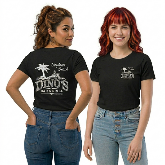 2 Sided Women's Tee | Dino's Bar & Grill | Daytona Beach