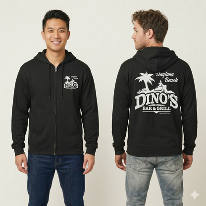 2 Sided Zip-Hoodie | Dino's Bar & Grill | Daytona Beach