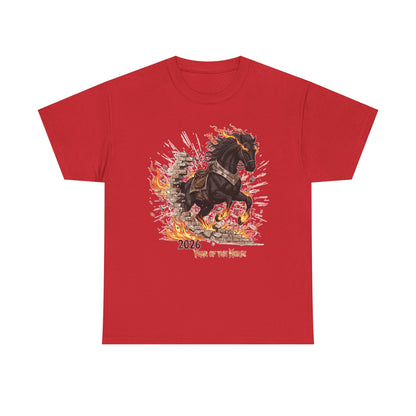 2026 Year of the Horse Tee | Chinese Zodiac Fire Horse Illustration