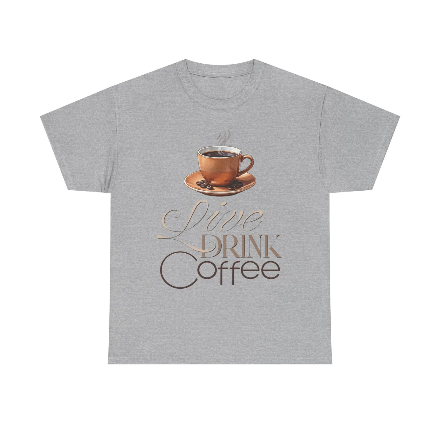 Live Drink Coffee Cup illustration Tee